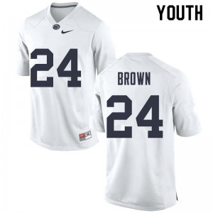 Youth D.J. Brown White PSU College Football #24 Jersey 971423-419