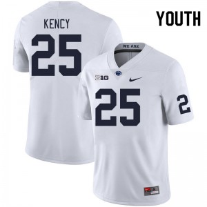 Youth DK Kency White Penn State Nittany Lions College Football #25 Jersey 952419-636