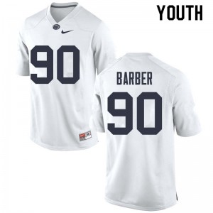 Youth Damion Barber White PSU College Football #90 Jersey 172699-388