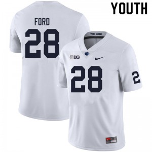 Youth Devyn Ford White Penn State Nittany Lions College Football #28 Jersey 214626-642