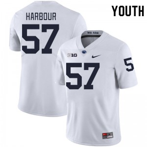 Youth Donnie Harbour White Penn State College Football #57 Jersey 319596-538