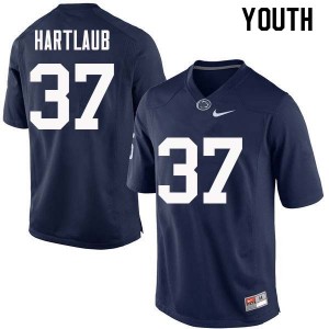 Youth Drew Hartlaub Navy PSU College Football #37 Jersey 822005-425