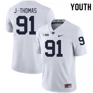 Youth Dvon J-Thomas White Penn State College Football #91 Jersey 455684-660