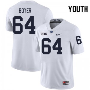 Youth Eagan Boyer White Nittany Lions College Football #64 Jersey 855769-755