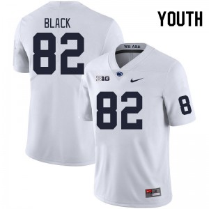Youth Ethan Black White Penn State College Football #82 Jersey 220792-353