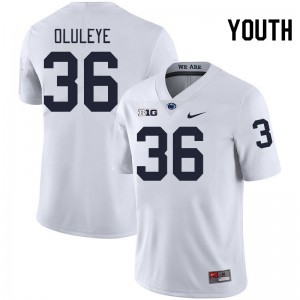 Youth Feyisayo Oluleye White Penn State College Football #36 Jersey 695721-371
