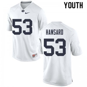 Youth Fred Hansard White Penn State College Football #53 Jersey 849160-205