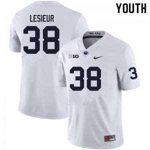 Youth Frederik Lesieur White PSU College Football #38 Jersey 938680-189