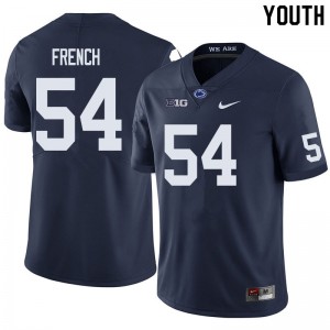 Youth George French Navy Nittany Lions College Football #54 Jersey 382855-654