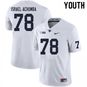 Youth Golden Israel-Achumba White Penn State Nittany Lions College Football #78 Jersey 650975-893