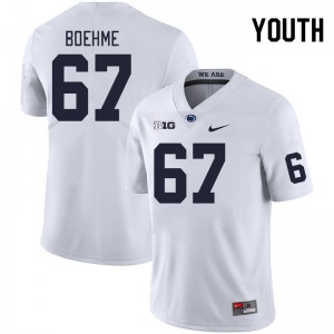 Youth Henry Boehme White PSU College Football #67 Jersey 909629-297