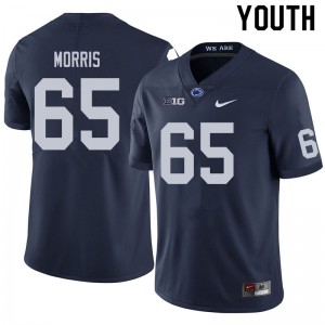 Youth Hudson Morris Navy Nittany Lions College Football #65 Jersey 155186-854