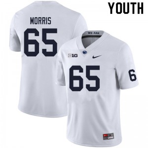 Youth Hudson Morris White Penn State Nittany Lions College Football #65 Jersey 752171-451