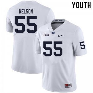 Youth JB Nelson White PSU College Football #55 Jersey 616088-652