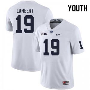 Youth Jack Lambert White Penn State College Football #19 Jersey 106794-514