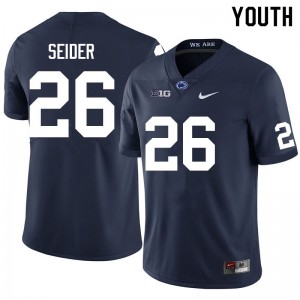 Youth Jaden Seider Navy Nittany Lions College Football #26 Jersey 804292-526