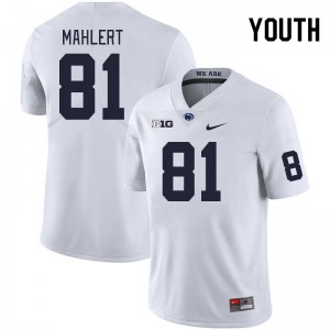 Youth Jan Mahlert White Nittany Lions College Football #81 Jersey 633406-477