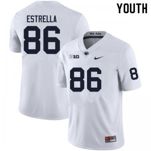 Youth Jason Estrella White Penn State College Football #86 Jersey 904038-189