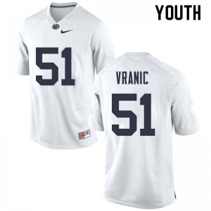 Youth Jason Vranic White Nittany Lions College Football #51 Jersey 494832-830