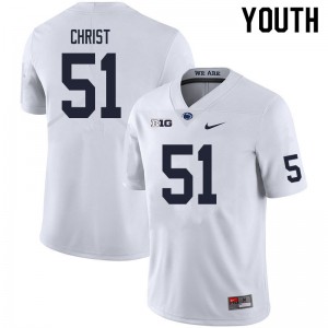 Youth Jimmy Christ White Penn State Nittany Lions College Football #51 Jersey 978138-445