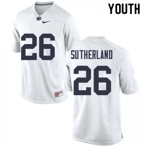 Youth Jonathan Sutherland White Penn State College Football #26 Jersey 557808-268