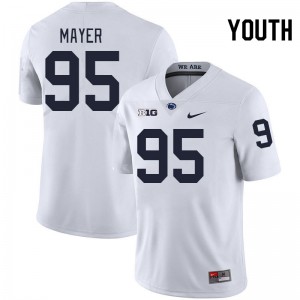 Youth Jordan Mayer White Penn State College Football #95 Jersey 711702-691