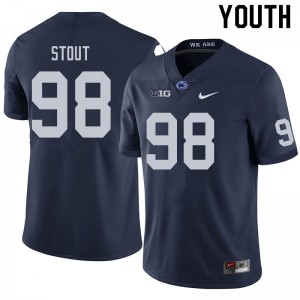 Youth Jordan Stout Navy Penn State College Football #98 Jersey 953326-392