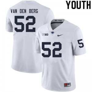 Youth Jordan van den Berg White Penn State College Football #52 Jersey 685396-419