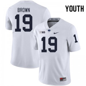 Youth Josiah Brown White Nittany Lions College Football #19 Jersey 201467-160