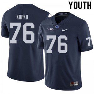 Youth Justin Kopko Navy PSU College Football #76 Jersey 505711-125