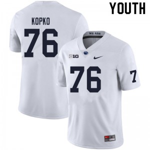 Youth Justin Kopko White Penn State College Football #76 Jersey 594524-278