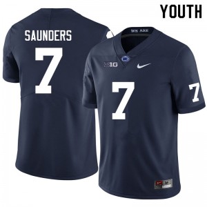 Youth Kaden Saunders Navy Penn State College Football #7 Jersey 271687-947