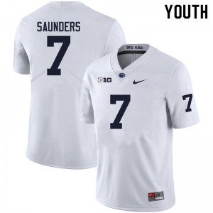 Youth Kaden Saunders White Penn State Nittany Lions College Football #7 Jersey 390363-884