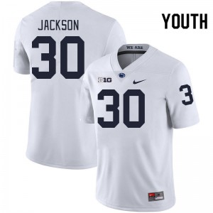 Youth Kari Jackson White Penn State Nittany Lions College Football #30 Jersey 107049-763