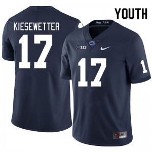 Youth Karson Kiesewetter Navy Penn State College Football #17 Jersey 960492-133