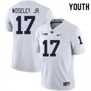 Youth Kenny Woseley Jr. White PSU College Football #17 Jersey 707154-455