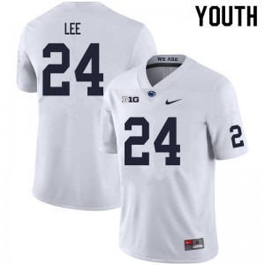 Youth Keyvone Lee White PSU College Football #24 Jersey 917967-952