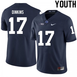 Youth Khalil Dinkins Navy Penn State College Football #17 Jersey 983596-273