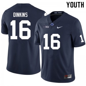 Youth Khalil Dinkins Navy PSU College Football #16 Jersey 397858-847