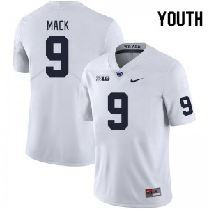 Youth King Mack White Penn State College Football #9 Jersey 900338-593