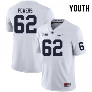 Youth Liam Powers White Penn State College Football #62 Jersey 522927-997
