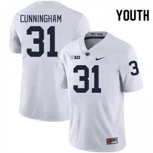 Youth Logan Cunningham White Penn State College Football #31 Jersey 762543-176