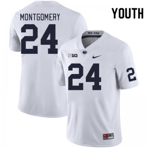Youth London Montgomery White Penn State College Football #24 Jersey 990636-389