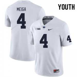 Youth Malick Meiga White Nittany Lions College Football #4 Jersey 297857-216