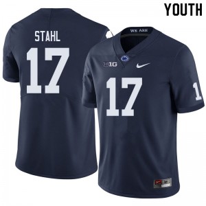 Youth Mason Stahl Navy Penn State College Football #17 Jersey 800969-453