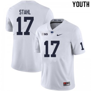 Youth Mason Stahl White Penn State College Football #17 Jersey 440598-923