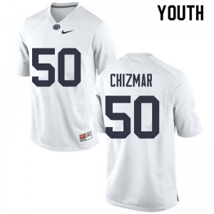 Youth Max Chizmar White Nittany Lions College Football #50 Jersey 591479-269