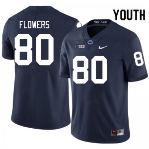 Youth Mehki Flowers Navy Nittany Lions College Football #80 Jersey 742411-276
