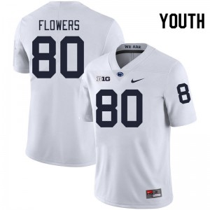 Youth Mehki Flowers White Penn State College Football #80 Jersey 577912-172