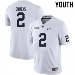 Youth Micah Bowens White Penn State College Football #2 Jersey 242016-780